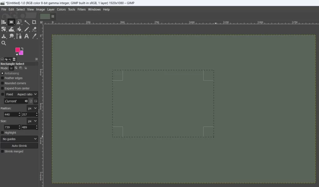 How to Draw Rectangle in GIMP GIMP How